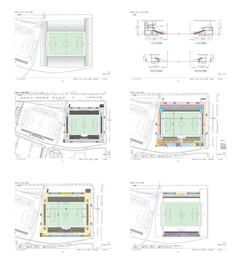 Image for the Tweet beginning: 秋田の新スタジアムの件。
Jリーグに志が低いと言われてしまったプラン。
1.5万人案も必須って先に言ってよと💦
ASP改修案はサイドスタンド裏の人工地盤で既存の2つのフィールドを高い位置から眺められたり、イベントも出来て志高いと思ったけどなあ。
↓続く。
#秋田 #秋田市 #ブラウブリッツ秋田 