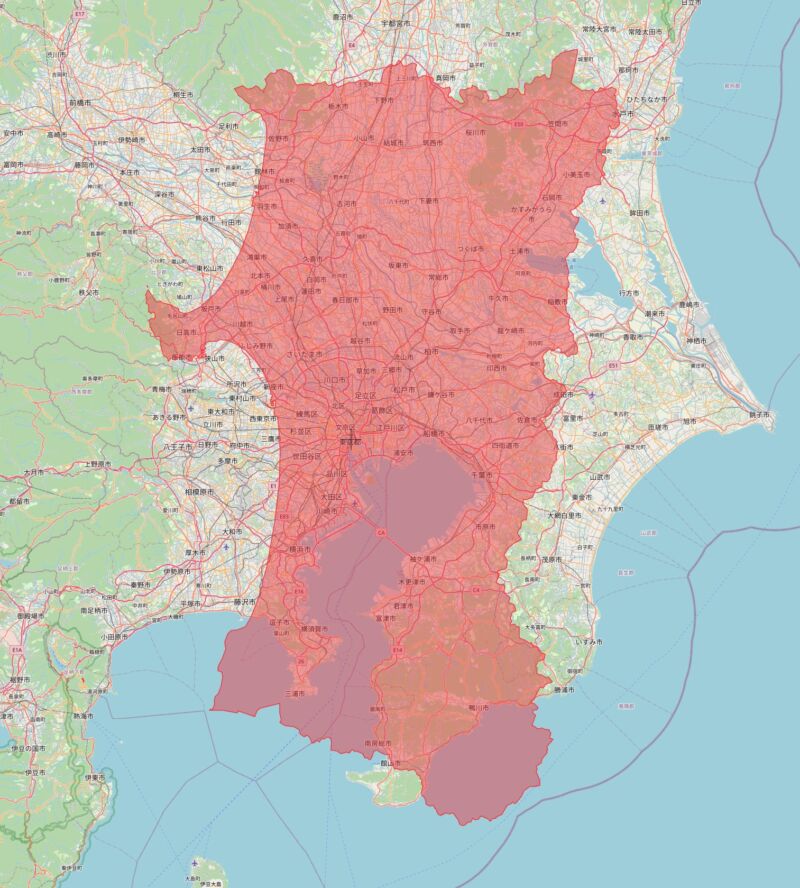 Image for the Tweet beginning: 地道に活動して熱いサポを増やしていけば、今以上に賑わいのあるスタジアムが作れるとは思う。
県外から秋田でもJ1規格のスタジアム作れるよ!は、まだしも、なんなら秋田市以外に作れば?とか言われると、この範囲に87万人しか住んでなくて今も急減少中ってのも実感できてる?とも思うわけ。